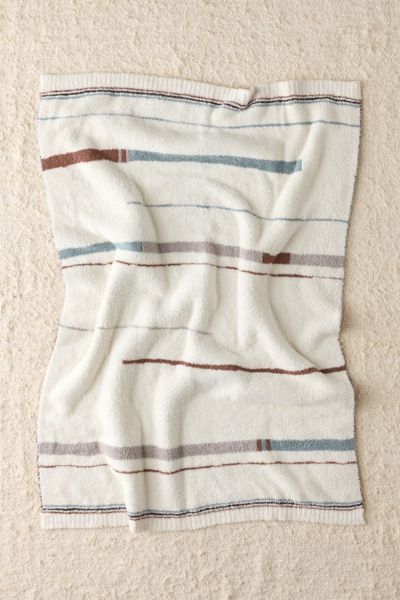 Barefoot Dreams Cozychic Vista Striped Throw Blanket In Cream At Urban Outfitters