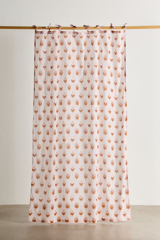 Wren Floral Patterned Window Panel #1