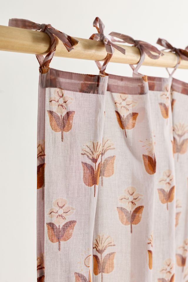Wren Floral Patterned Window Panel #3