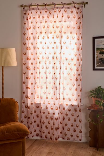Wren Floral Patterned Window Panel