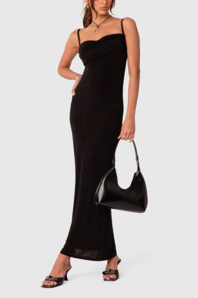 Edikted Clea Open Back Maxi Dress In Black, Women's At Urban Outfitters