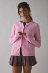 Kimchi Blue Rachel Soft Brushed Cable Knit Cardigan