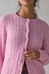 Kimchi Blue Rachel Soft Brushed Cable Knit Cardigan