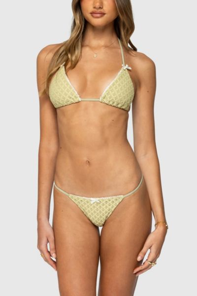 Edikted Anna Textured Triangle Bikini Top