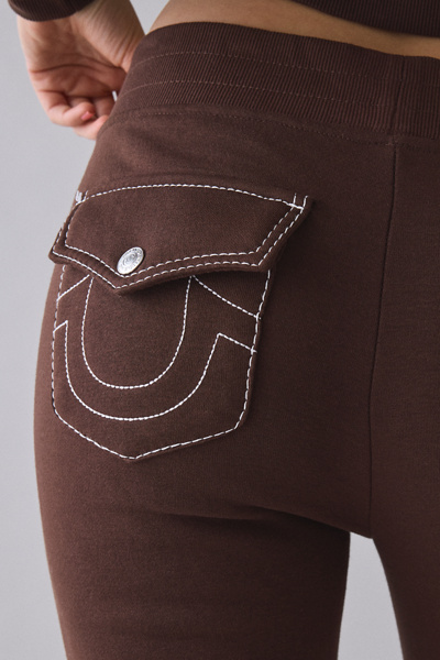 True Religion Big T Mid-Rise Flare Sweatpant