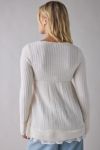 Kimchi Blue Hannah Printed Ruffle Trim Babydoll Sweater