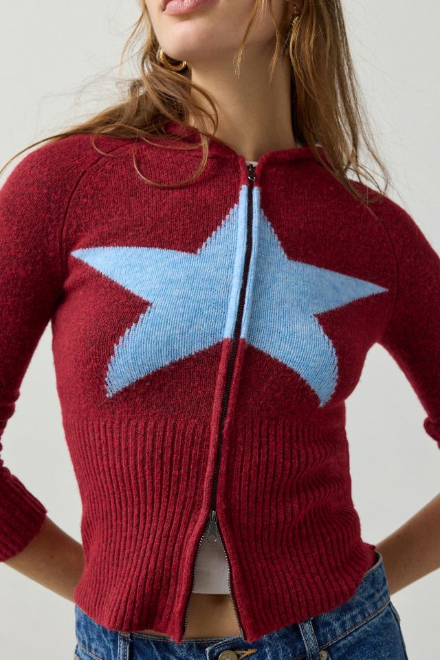 BDG Monet Star Graphic Zip-Up Hoodie Sweatshirt #1