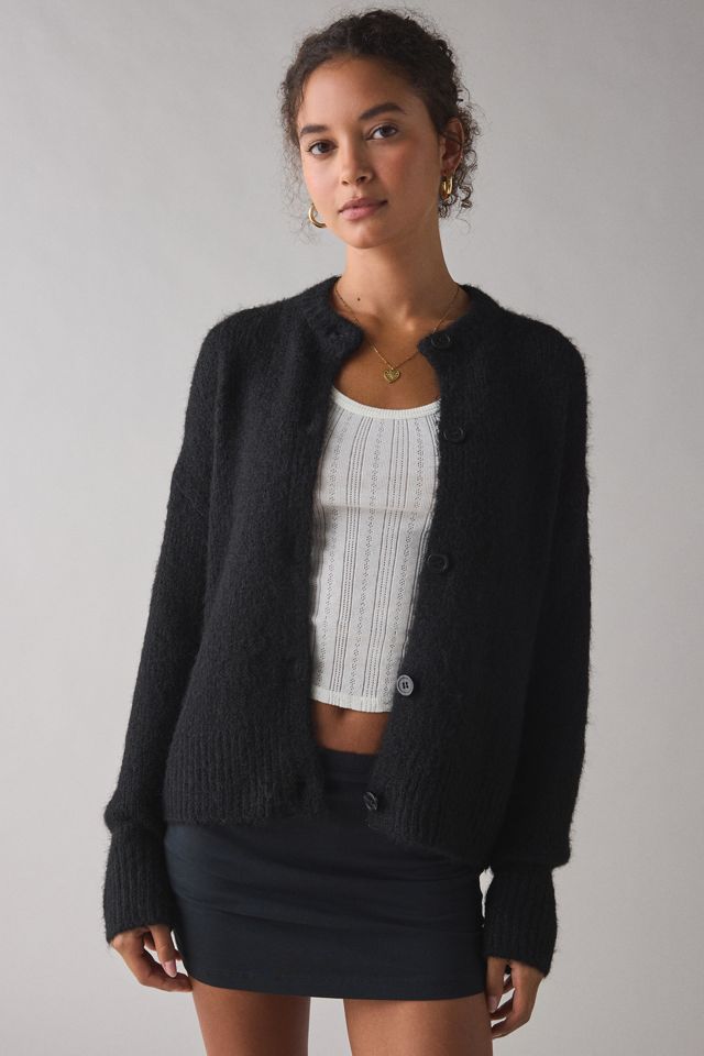 Cardigan surdimensionné en tricot brossé Becca BDG #1