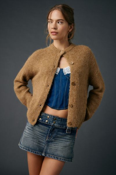 BDG Becca Brushed Knit Oversized Cardigan Product Page
