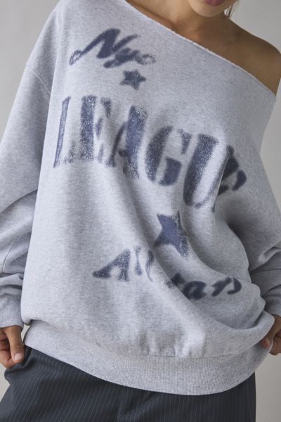 NYC League All-Stars Graphic Off-The-Shoulder Pullover