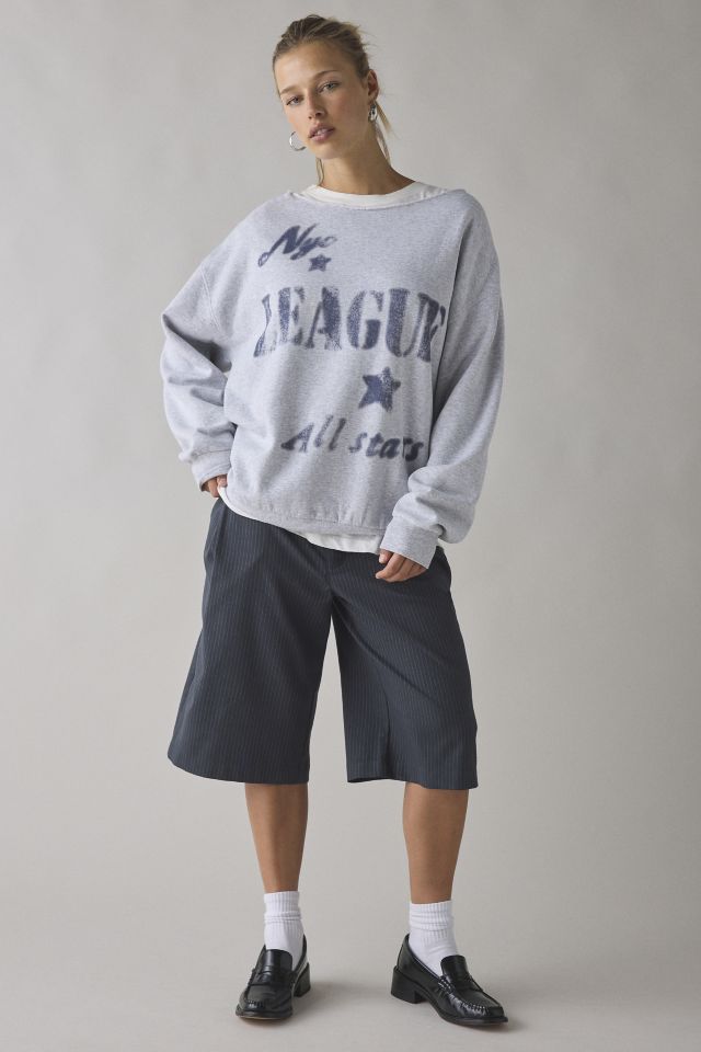 NYC League All-Stars Graphic Off-The-Shoulder Pullover
