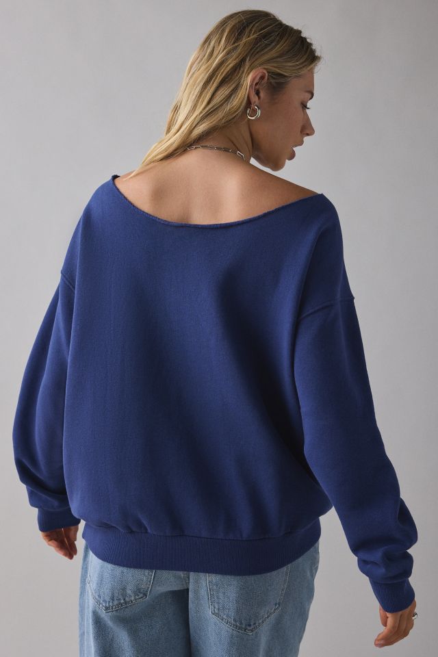 Cali Football Graphic Off-The-Shoulder Pullover #2