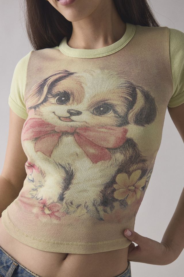 Kimchi Blue Too Perfect Puppy Dog Graphic Baby Tee #3