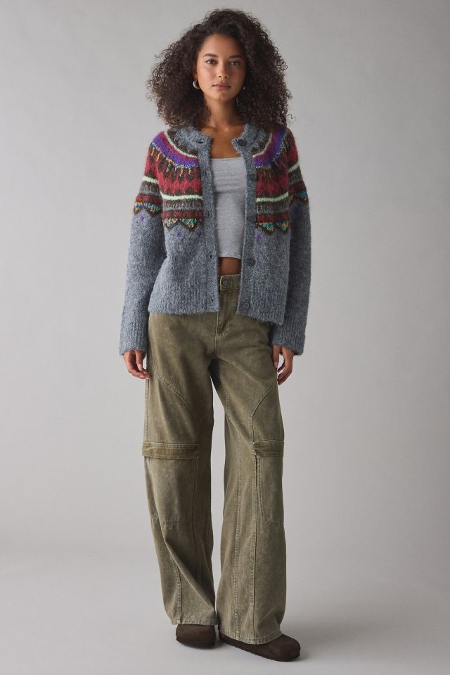 BDG Becca Fairisle Brushed Knit Oversized Cardigan #2