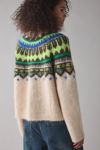 BDG Becca Fairisle Brushed Knit Oversized Cardigan