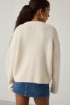 BDG Becca Embroidered Brushed Knit Oversized Cardigan