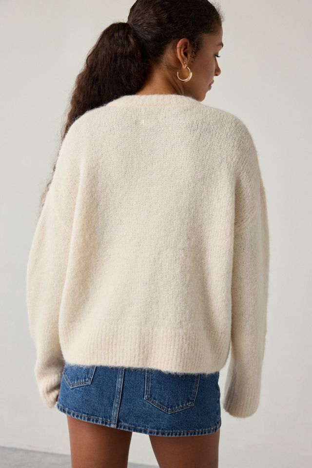 BDG Becca Embroidered Brushed Knit Oversized Cardigan #3