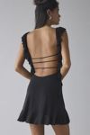 Kimchi Blue Callie Crochet Plunge Open Back Mini Dress