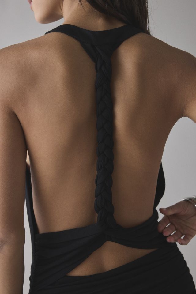 UO Backstage Cowl Twist-Back Cutout Mini Dress #2