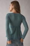 BDG Brittney Long Sleeve Henley Babydoll Top