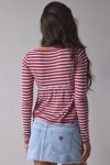 BDG Brittney Long Sleeve Henley Babydoll Top