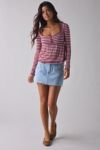 BDG Brittney Long Sleeve Henley Babydoll Top