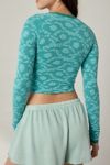 Out From Under Bella Seamless Knit Lace Trim Long Sleeve Tee