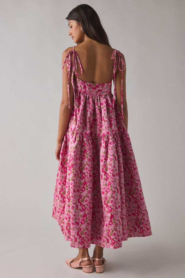 Sister Jane Primavera Jacquard Tiered Babydoll Midi Dress #2
