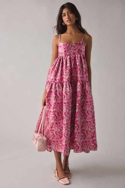 Robe mi-longue bébé à volants en jacquard Primavera Sister Jane