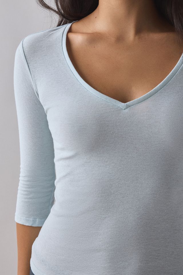 BDG V-Neck 3/4 Sleeve Spill The Tee #2