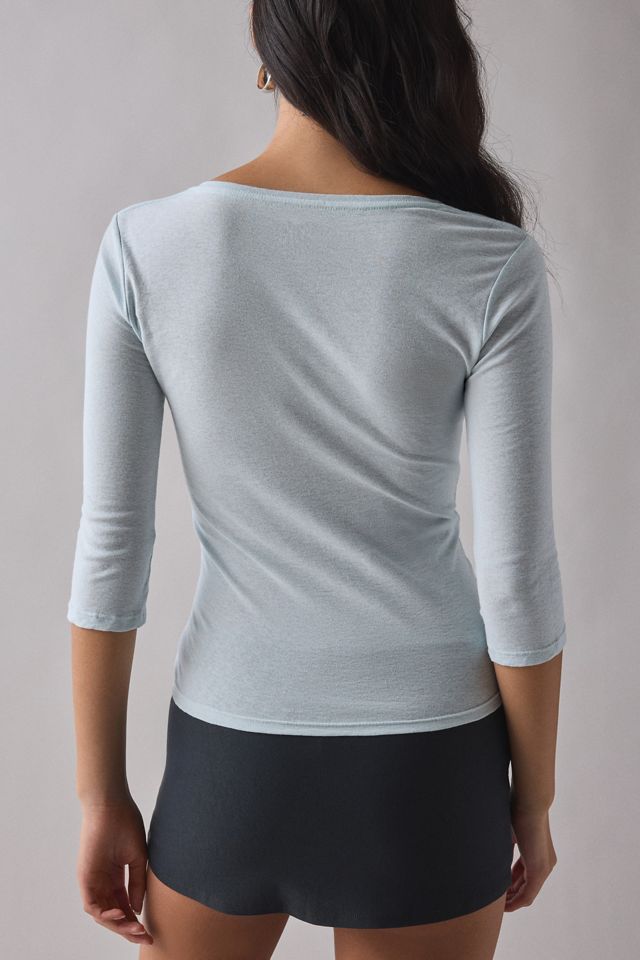 BDG V-Neck 3/4 Sleeve Spill The Tee #3