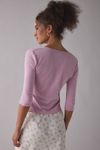 BDG Vee Neck 3/4 Sleeve Spill The Tee