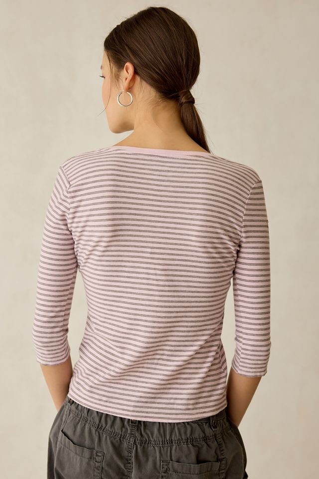 BDG V-Neck 3/4 Sleeve Spill The Tee #1