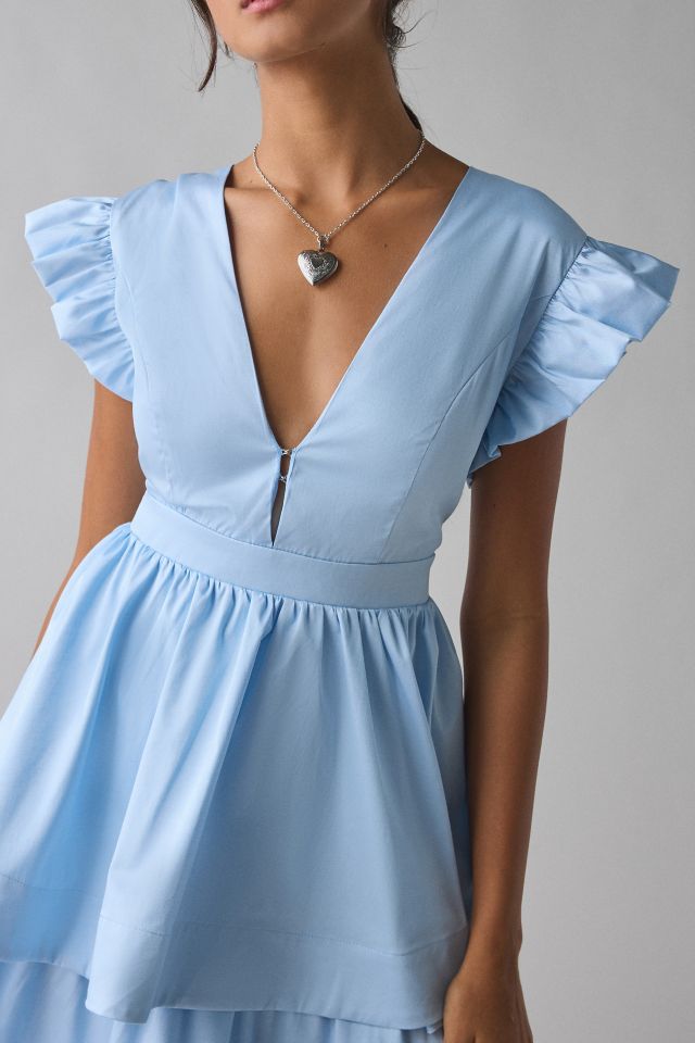 Sister Jane Feria Plunging Tiered Ruffle Midi Dress #1
