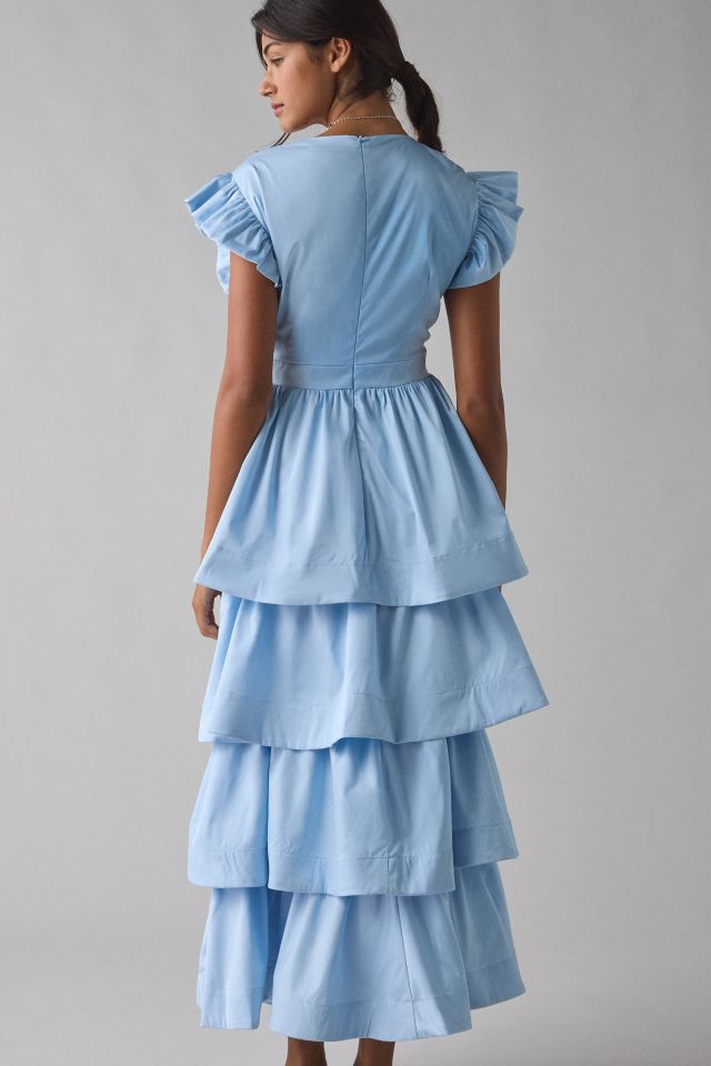 Sister Jane Feria Plunging Tiered Ruffle Midi Dress #2