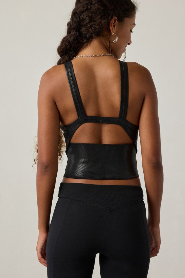 Out From Under Jade Foil Seamless Knit Cutout Tank Top #1