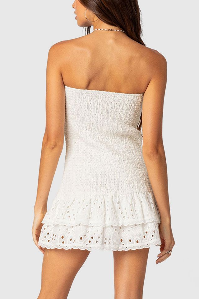 Edikted Livia Lacey Scrunch Mini Dress #4