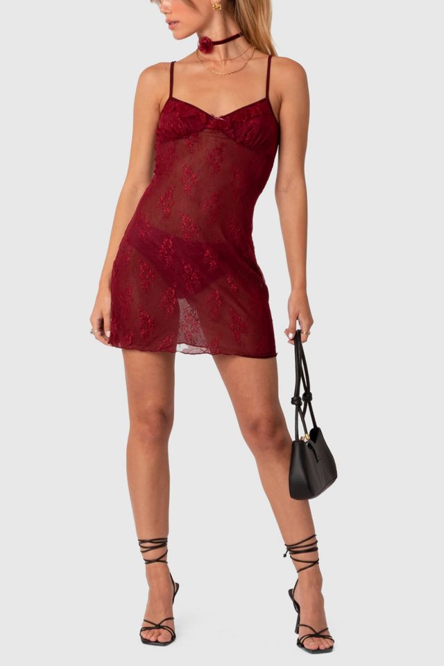 Edikted Madame Sheer Lace Mini Dress #3