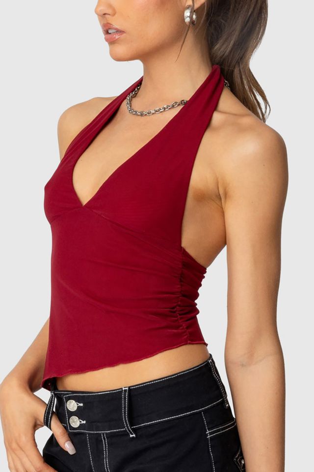 Edikted Rhett Asymmetric Hem Halter Top #2