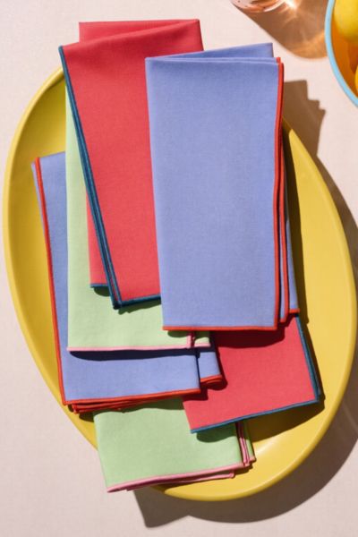 ATELIER SAUCIER NAPKIN SET IN PARTY WAVE: TWILL LINEN AT URBAN OUTFITTERS 