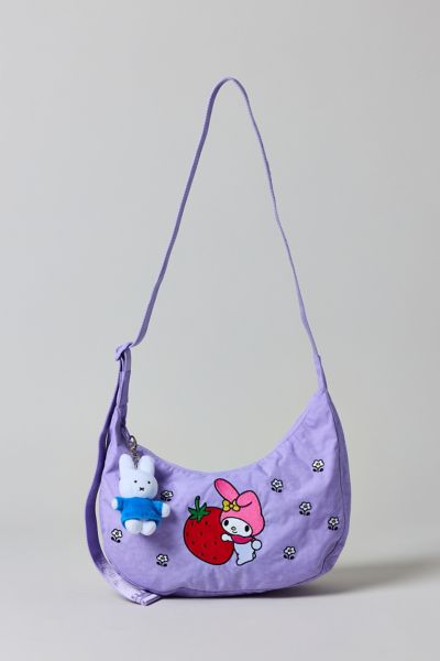 BAGGU X Hello Kitty And Friends Embroidered My Melody Medium Nylon Crescent Bag Product Page