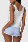 Edikted Fiore Eyelet Tie Front Top