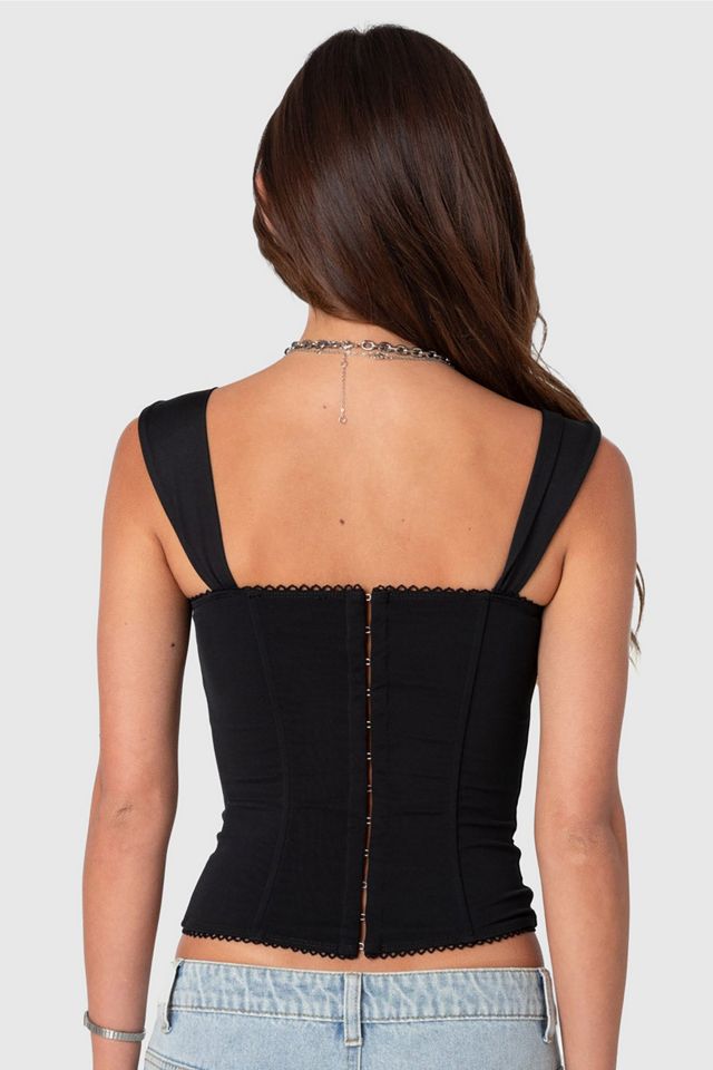 Edikted Marcella Wide Strap Mesh Corset #4