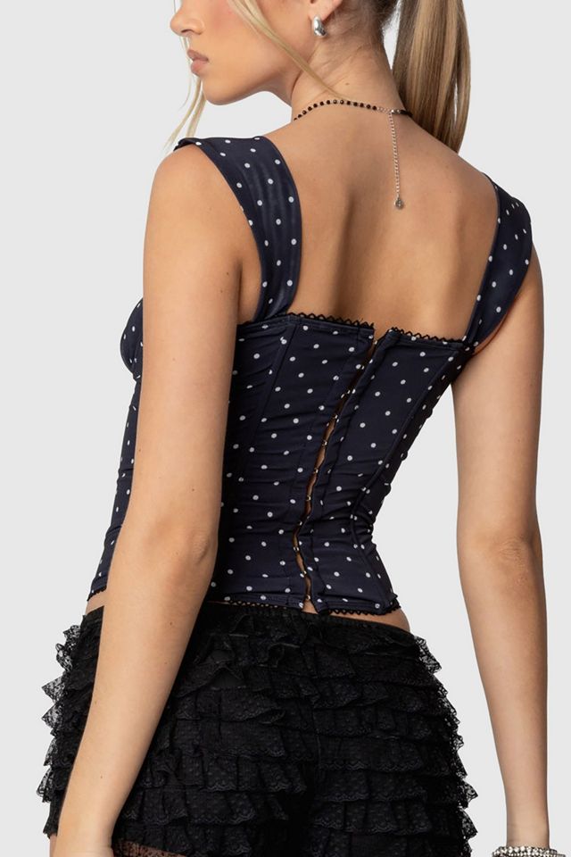 Edikted Marcella Wide Strap Mesh Corset #4