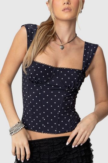 Edikted Marcella Wide Strap Mesh Corset