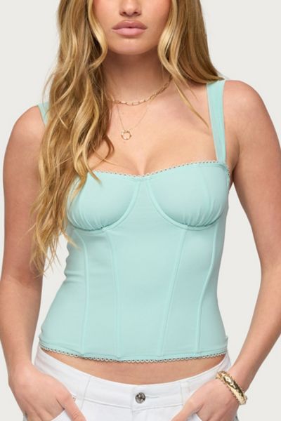 Edikted Marcella Wide Strap Mesh Corset