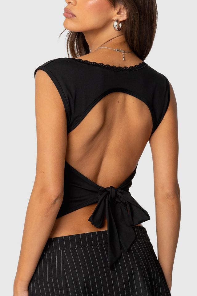 Edikted Fae Square Neck Open Back Top #4
