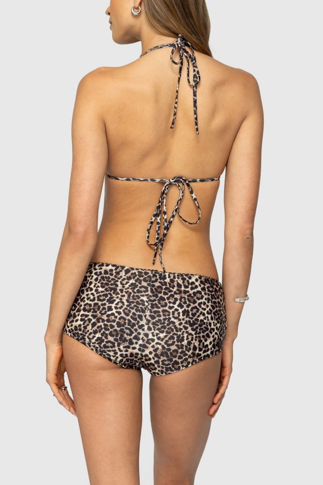 Edikted Mich Leopard Triangle Bikini Top #2