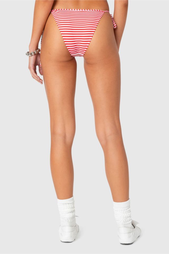 Edikted Zora Striped String Bikini Bottom #4