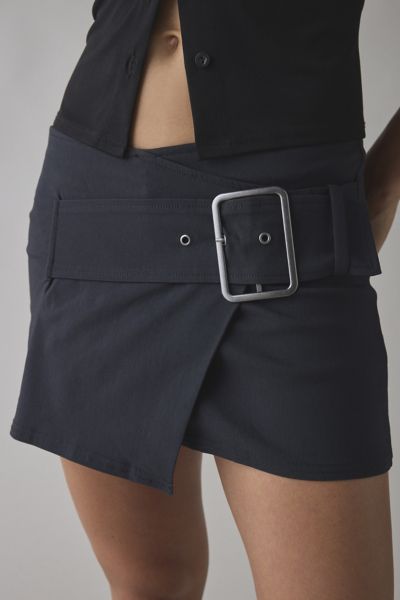 Kimchi Blue Girls Night Jupe Portefeuille Micro Mini Taille Basse avec Ceinture